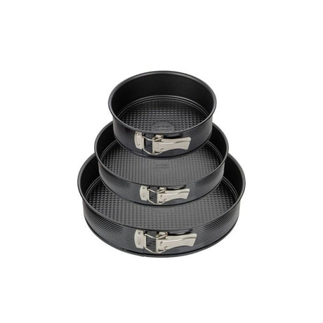 Set de 3 moules a charniere ronds - ZENKER - Black Metallic - 20, 24 et 28 cm