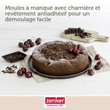Set de 3 moules a charniere ronds - ZENKER - Black Metallic - 20, 24 et 28 cm