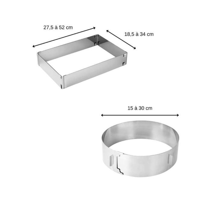 Cadre et cercle a pâtisserie réglable - ZENKER - Smart Pastry