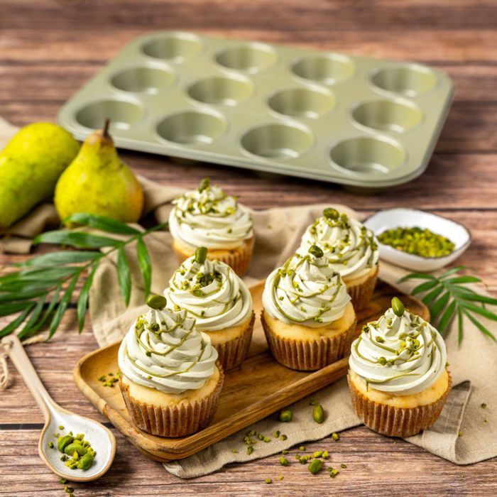 Ensemble 2 pieces spécial muffins - ZENKER - 1 moule 12 empreintes et 40 moules en papier bio