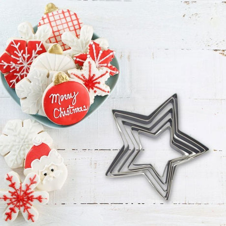Ensemble avec plaque a pâtisserie extensible et 10 emporte-pieces de Noël - ZENKER