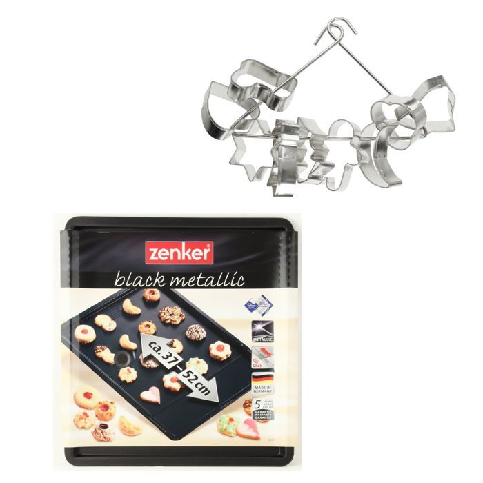 Ensemble avec plaque a pâtisserie extensible et 9 emporte-pieces sur cintre - ZENKER