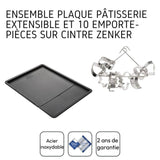 Ensemble avec plaque a pâtisserie extensible et 9 emporte-pieces sur cintre - ZENKER