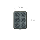 Moule 6 donuts - ZENKER - 36 x 26 cm - Silicone fibre de verre - Noir
