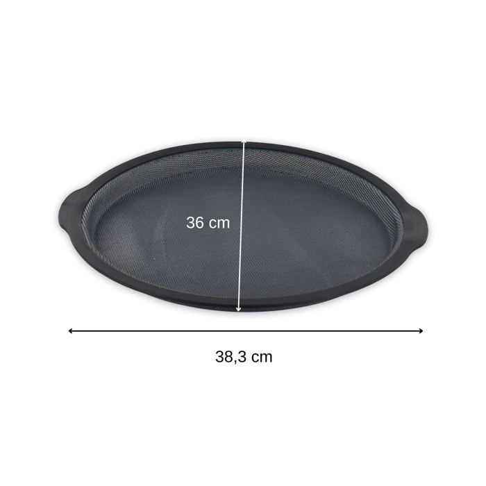Plaque a pizza ronde - ZENKER - Ø 36 cm - Silicone fibre de verre - Noir