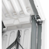 Banc de réception pliable - TERRANOVA - Blanc - Structure en acier et assise en Polyéthylene PEHD - 4 personnes - 180x28xH43 cm
