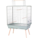 ZOLUX Cage grillagée surélevée pour oiseau Néolife - Pour perruche, calopsitte, canari - 81 x 48 x 130 cm - Néolife - Vert