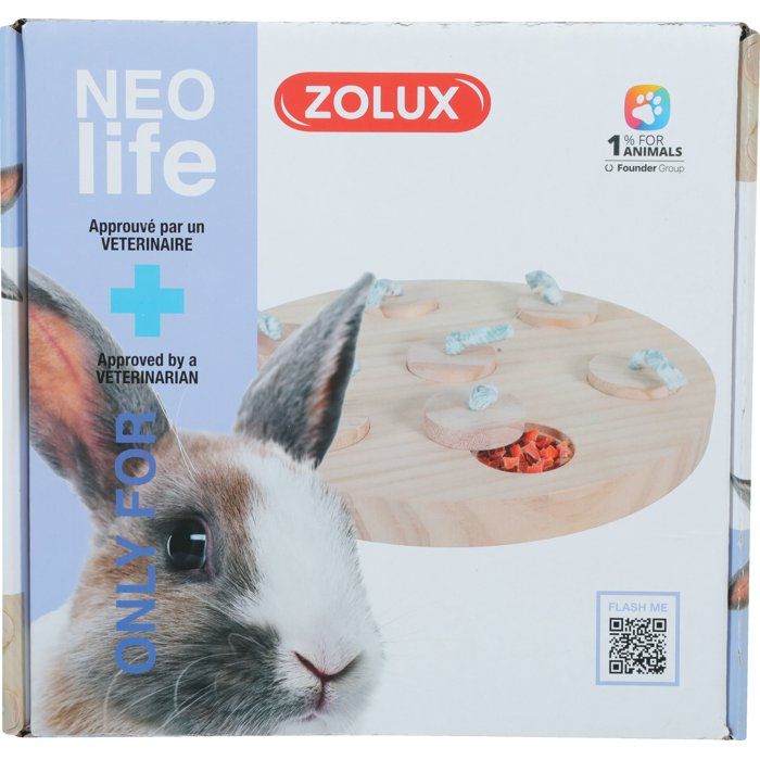 Plateau pour friandises en bois - ZOLUX - Jeu d'occupation - Stimule et réduit l'ennui - Néolife