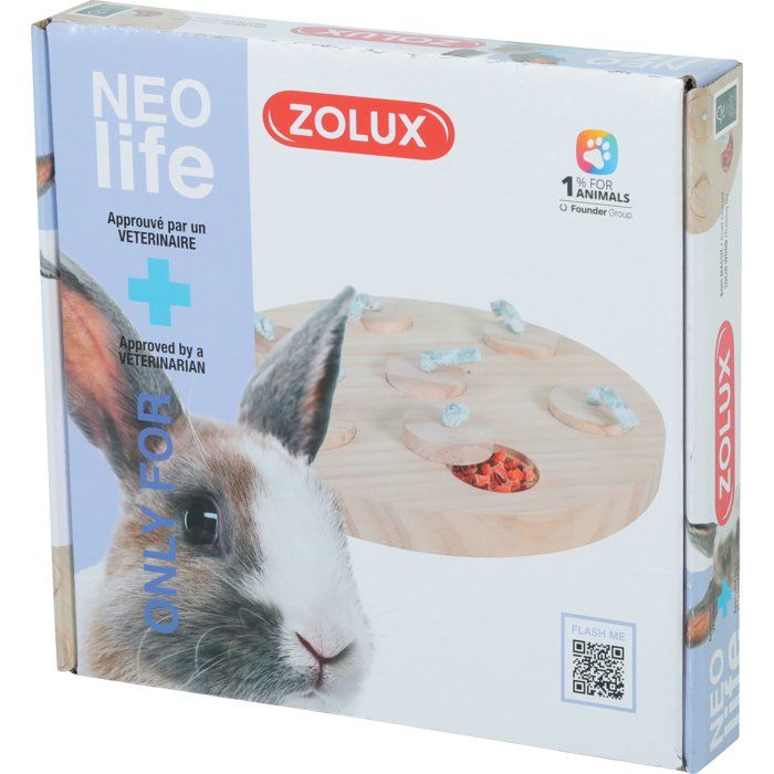 Plateau pour friandises en bois - ZOLUX - Jeu d'occupation - Stimule et réduit l'ennui - Néolife