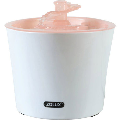 Fontaine a eau - ZOLUX - Calypso pour chat et chien - 3 L - Avec 2 filtres inclus - Rose