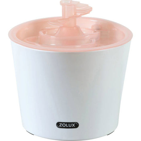 Fontaine a eau - ZOLUX - Calypso pour chat et chien - 3 L - Avec 2 filtres inclus - Rose