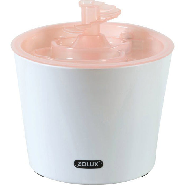 Fontaine a eau - ZOLUX - Calypso pour chat et chien - 3 L - Avec 2 filtres inclus - Rose