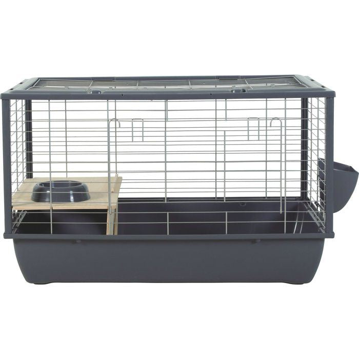 ZOLUX Cage grillagée cochon d'inde et rongeur Néolife - 80 x 52,5 x 48 cm - Gris