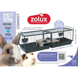 ZOLUX Cage grillagée cochon d'inde et rongeur Néolife - 80 x 52,5 x 48 cm - Gris
