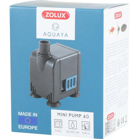 Mini pompe a eau aquarium - ZOLUX - 6 W - Débit réglable de 120 a 320 L/H - Pour aquarium jusqu'a 60 L