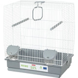 Cage d'élevage oiseaux - Zolux - Primo  40 x 25,5 x 44 cm - 2 perchoirs - 2 mangeoires - Balançoire - Blanc et gris