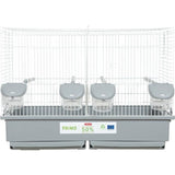 Cage d'élevage oiseaux - Zolux - Primo Cati - 57 x p34.5 x 41 cm - Blanc et gris
