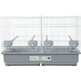 Cage d'élevage oiseaux - Zolux - Primo 69 x 39 x 44.5 cm - Blanc et gris