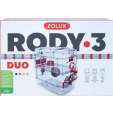 ZOLUX Cage sur 2 Ètages pour hamsters, souris et gerbilles - Rody3 duo - L 41 x p 27 x h 40,5 cm - Grenadine