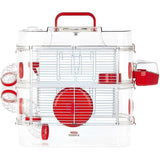 ZOLUX Cage sur 2 étages Rody3 duo pour hamsters, souris et gerbilles - L 41 x p 27 x h 40,5 cm - Grenadine
