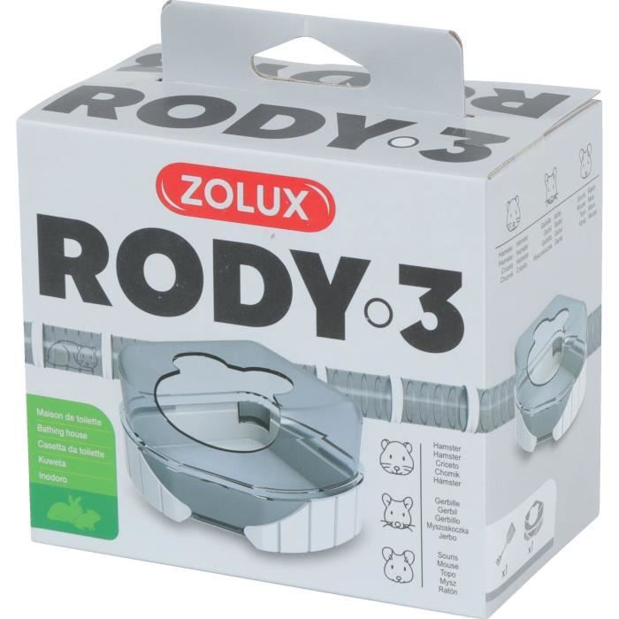 Maison de toilette pour cages Rody3 - ZOLUX - Rodylounge - Pour petits rongeur - Blanc