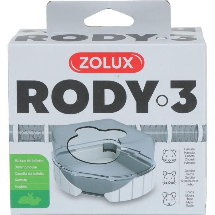 Maison de toilette pour cages Rody3 - ZOLUX - Rodylounge - Pour petits rongeur - Blanc