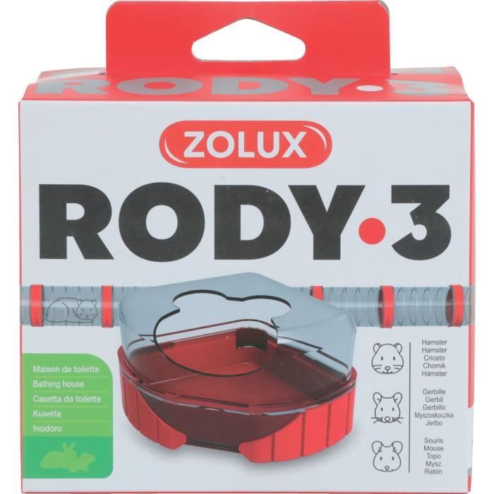 Maison de toilette pour cages Rody3 - ZOLUX - Rodylounge - Pour petits rongeur - Grenadine