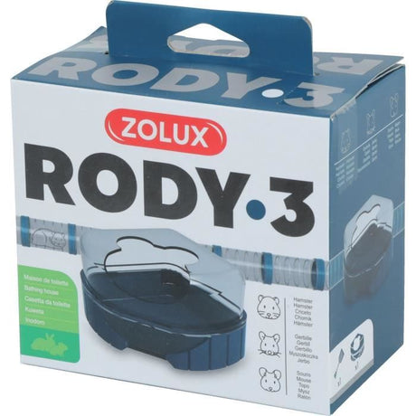 Maison de toilette pour cages Rody3 - ZOLUX - Rodylounge - Pour petits rongeur - Bleu