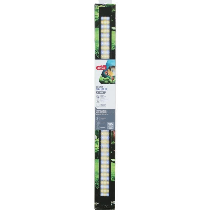 Rampe d'éclairage - Zolux - Slim LED dimmable - Ajustable et adaptable en remplacement d'un tube néon T8 ou T5 - 80 cm
