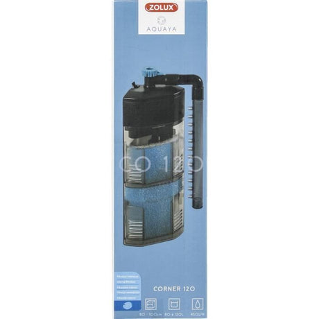 Filtre intérieur - ZOLUX - Corner 120 - 6 W - Débit réglable - Pour aquariums 80 a 120 L