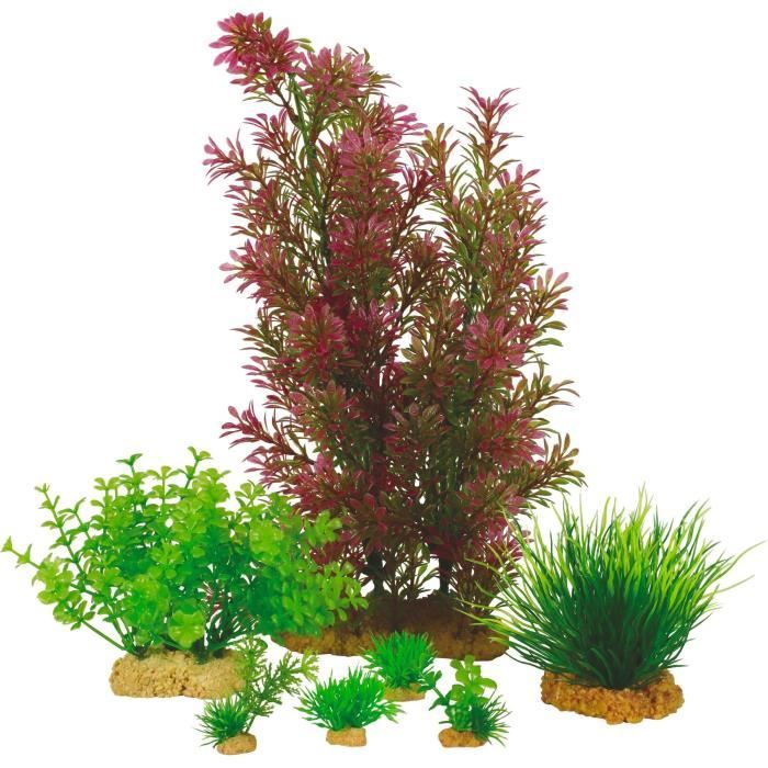 Plantes artificielles pour aquarium - ZOLUX - Plantkit - Taille M - Lot de 7