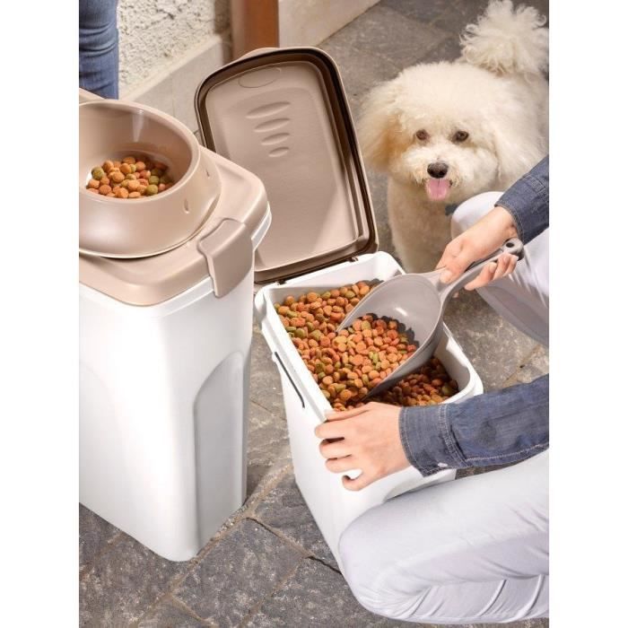 Conteneur - KERBL - Petfood - Brun/blanc - 40l