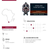 Zoulou Tentation Cinsault Cabernet Sauvignon - Vin rouge d'Afrique du Sud 2024
