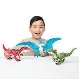 Pack de Dinos - ZURU - Dino Action Mega Dinos 3 Pack - T-Rex, Vélociraptor et Ptérodactyle interactifs et rugissants