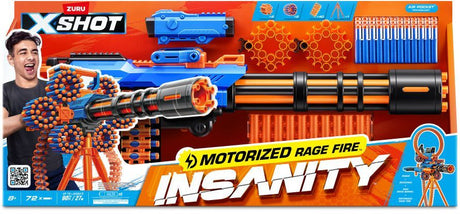 Pistolet sur trépied - ZURU XSHOT - Motorized Rage Fire - 72 fléchettes