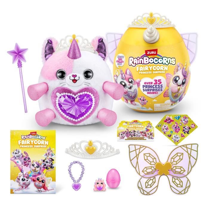 Peluches Interactives - ZURU - Fairycorn Princess S6 - 6 princesses fées a collectionner avec plus de 35 surprises