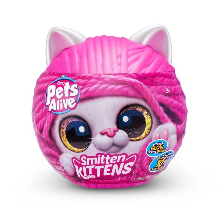 Peluches Interactives - ZURU - Smitten Kittens S1 - 8 chatons a collectionner avec sons et biberon