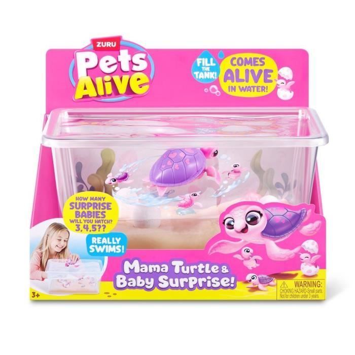 Set maman tortue et bébé surprise - PETS ALIVE - Mama Turtle Surprise - Tortue animée - Effets sonores