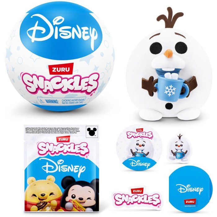 Capsule surprise - Peluche - ZURU - Snackles Disney - Modele aléatoire -13 cm - Des 3 ans