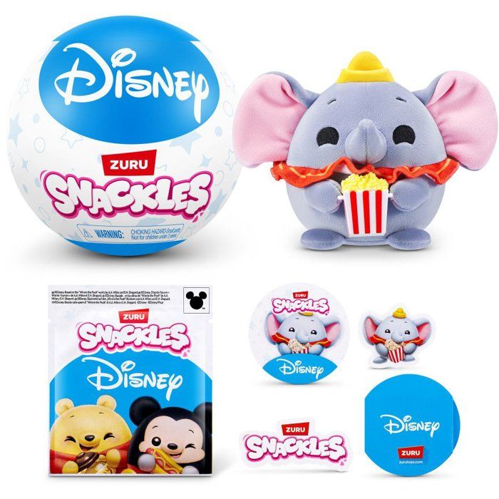 Capsule surprise - Peluche - ZURU - Snackles Disney - Modele aléatoire -13 cm - Des 3 ans