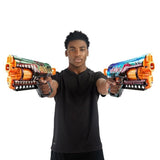 Pack Blasters - ZURU - XSHOT Skins Griefer 2PK - Blasters a canon rotatif avec tir a 27 metres et 24 fléchettes incluses