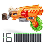 Lanceur de fléchettes - ZURU - X-SHOT Horrorfire Doomsday - Lame tournante en mousse - Portée 27 m - 16 fléchettes incluses