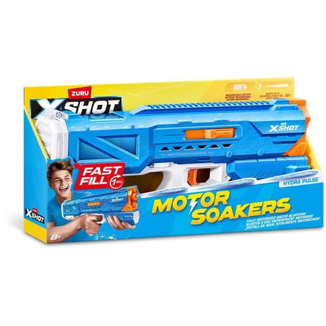 Pistolet a eau motorisé - ZURU - X-SHOT Hydra Pulse - Remplissage rapide - Batterie rechargeable - Portée 9 m - Réservoir 650 ml