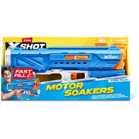 Pistolet a eau motorisé - ZURU - X-SHOT Hydra Pulse - Remplissage rapide - Batterie rechargeable - Portée 9 m - Réservoir 650 ml