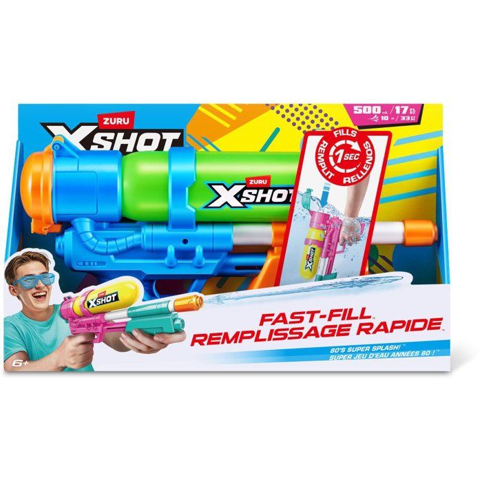 Pistolet a eau - ZURU XSHOT - Water Fast-Fill Retro blaster - Des 5 ans