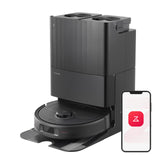 Roborock QRevo Plus BLACK - Aspirateur Robot Laveur avec Station - Serpillere extensible - Puissance 7 000 Pa