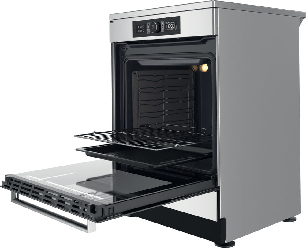 Cuisiniere a induction - WHIRLPOOL - WS68IB8ACX/FR/1 - 4 foyers - 2900 W - L60 cm - Inox