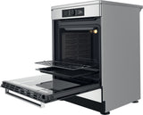 Cuisiniere a induction - WHIRLPOOL - WS68IB8ACX/FR/1 - 4 foyers - 2900 W - L60 cm - Inox
