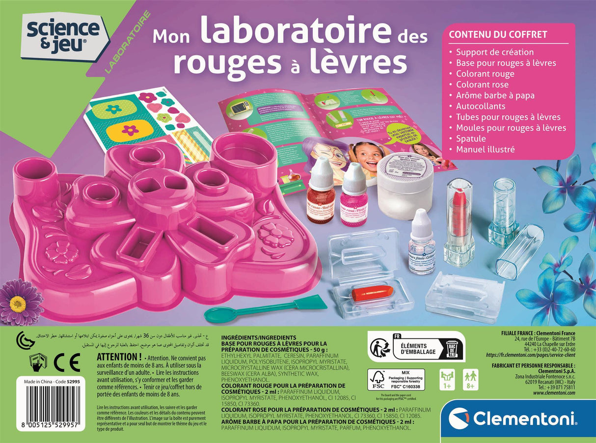 Mon laboratoire des rouges ŕ lčvres - Clementoni - Science & Jeu - Jeux Scientifiques