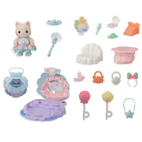 Coffret Boutique - SYLVANIAN FAMILIES - Boutique des Sirenes - Accessoires et Poignée Intégrée